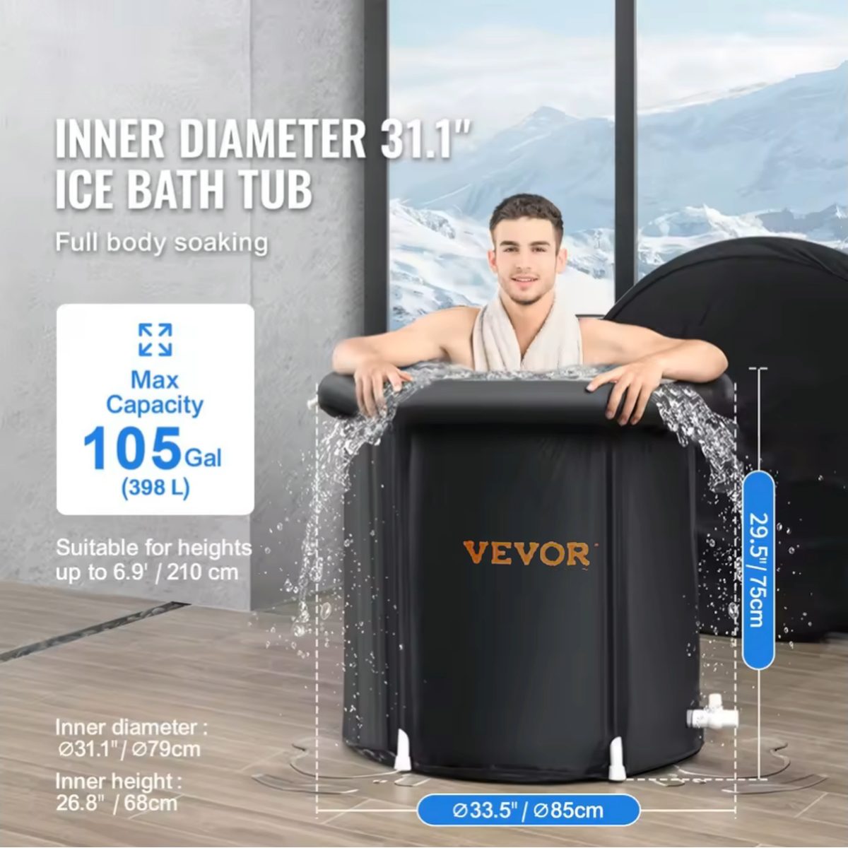 Bain Froid Portable — Cold Plunge Isotherme 3 Couches