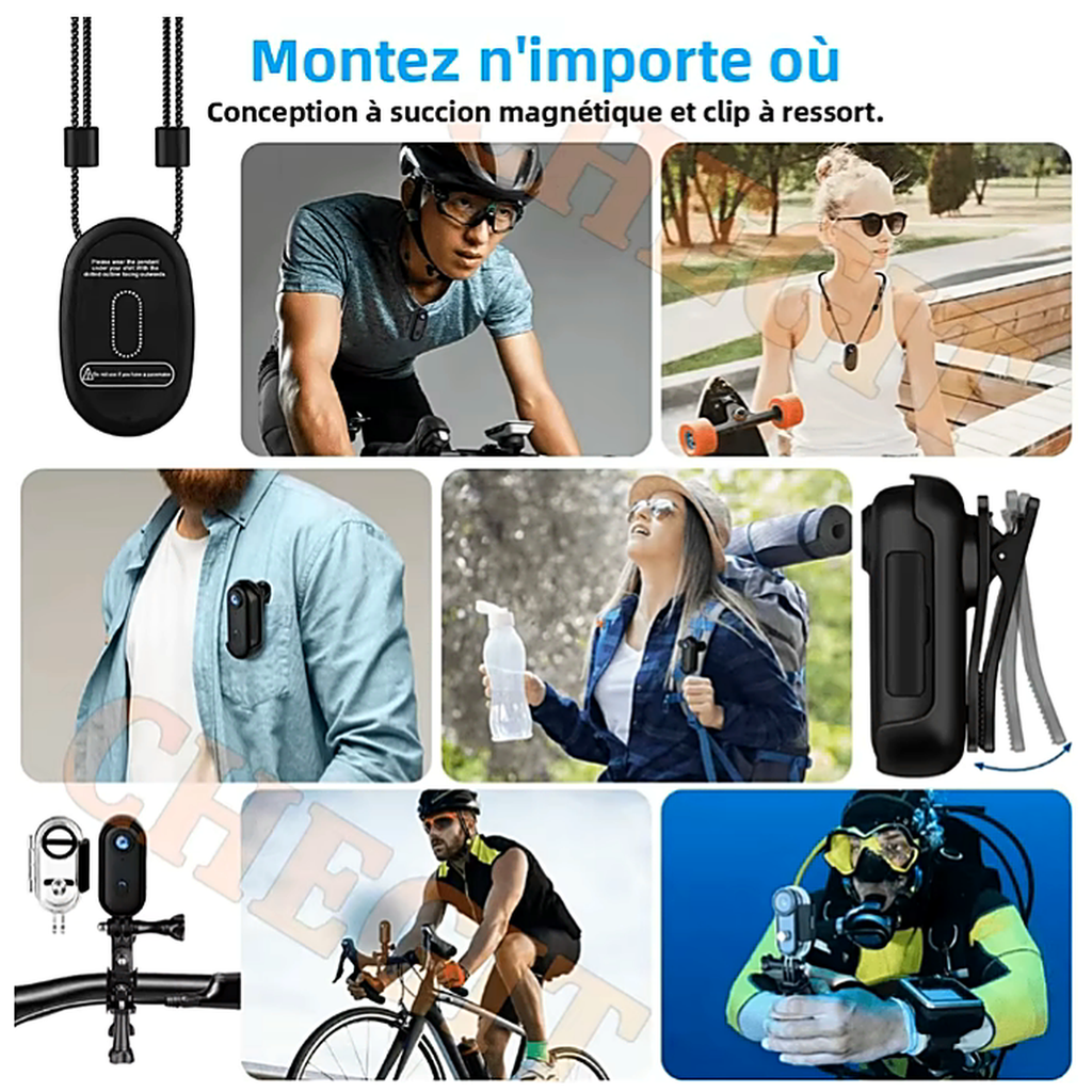 Mini Caméra d'Action 4K — Étanche 30 m, Carte 64 Go Incluse