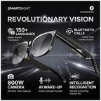 Lunettes Connectées 4K — Caméra 8 MP et Traduction